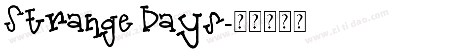 Strange Days字体转换